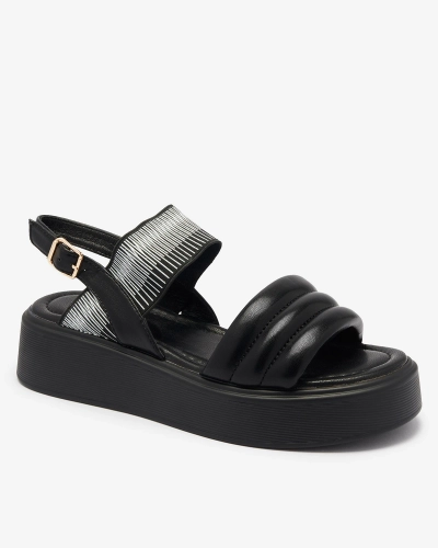 Чорні жіночі босоніжки на товстій підошві Uvino- Footwear
