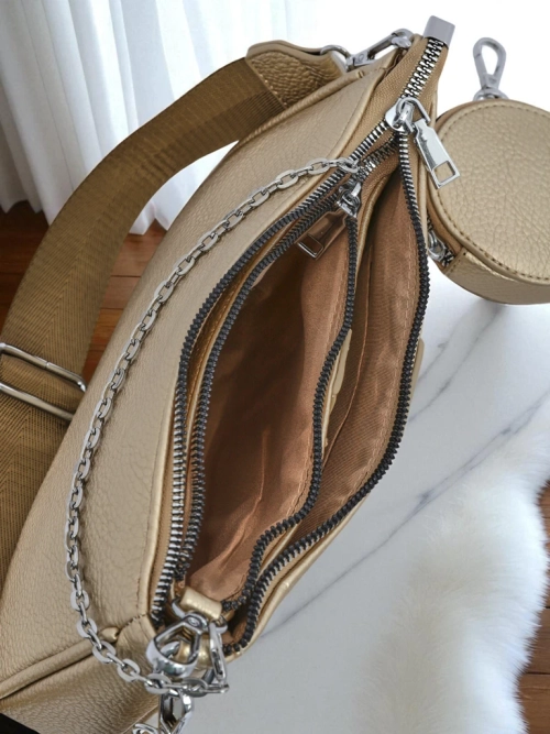 Золота Сумка Calista Multi з Екошкіри з Ланцюжком і Сумочкою