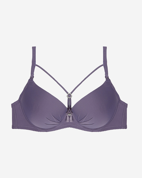 Фіолетовий жіночий бюстгальтер на кісточках з бретелями - Нижня білизна