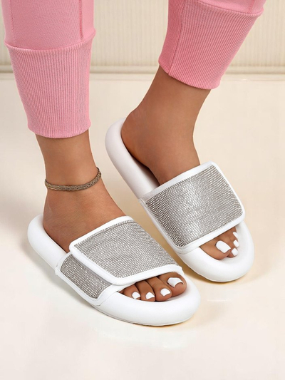 Royalfashion Dámské pantofle na ploché podrážce Sparkle Step