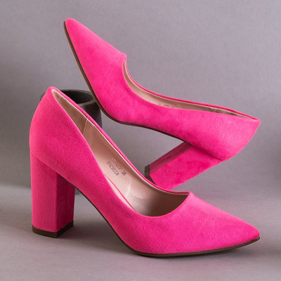 Neon růžové lodičky pro ženy s vyšším podpatkem Madelina - Obuv