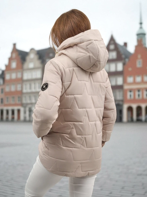 Жіноча стьобана куртка з капюшоном і стягуючими манжетами на рукавах Raven Peak