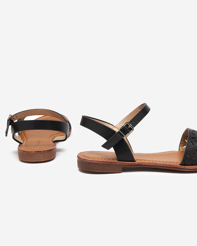 Černé dámské sandály s prolamováním Kofiil - Obuv