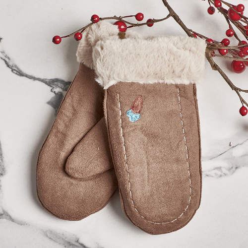 Коричневі дитячі рукавички