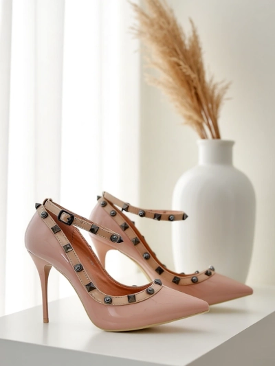 Royalfashion Dámské lakované lodičky se štrasem Qoscalle