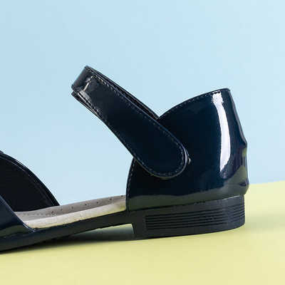 OUTLET Dětské tmavě modré sandály s mašlí Albina - Obuv