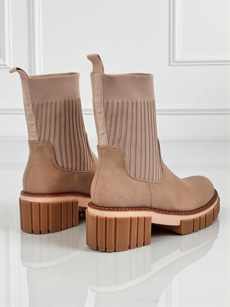 Dámské kotníkové boty na podpatku z ekologické kůže Ivy Storm