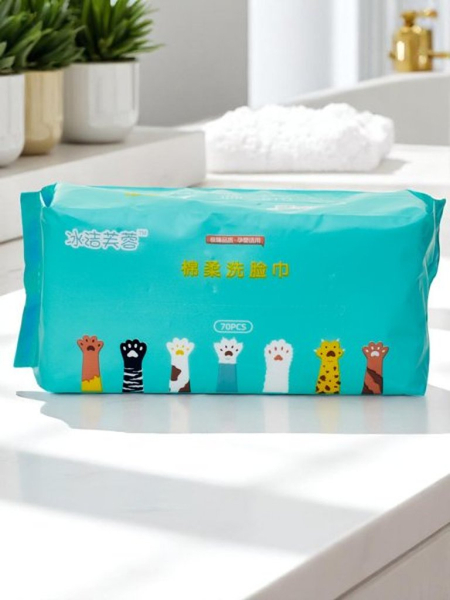 Bavlněné vlhčené ubrousky 70 ks.