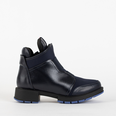 Tmavě modré dámské zateplené boty Iryda - Obuv