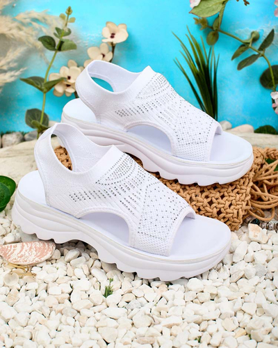 Royalfashion Жіночі босоніжки з верхом з цирконієм Alebin