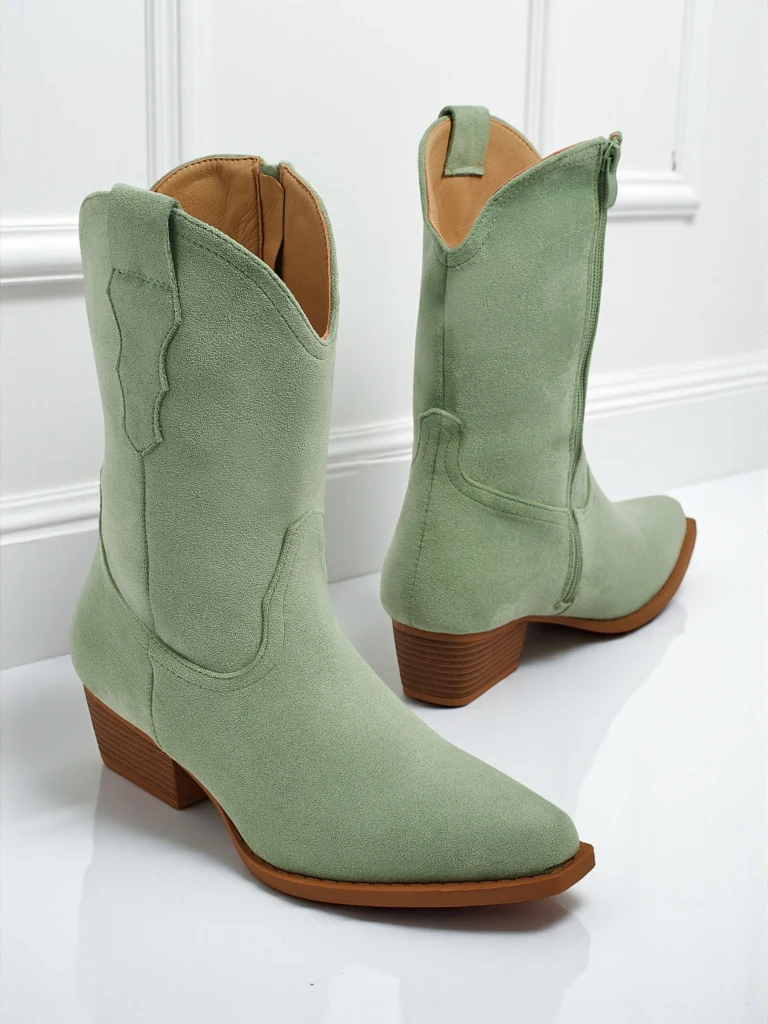 Dámské kovbojské boty eko semišové SpireHush