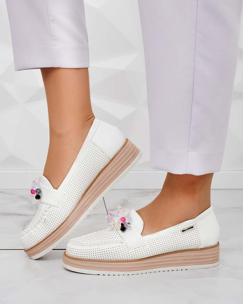 Мокасини Royalfashion з різнокольоровим камінням Restea