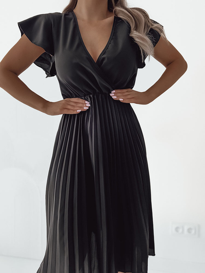 Royalfashion Dámské plisované midi šaty