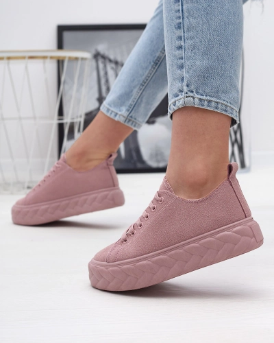 Рожеві жіночі кеди на платформі Sedix - Взуття