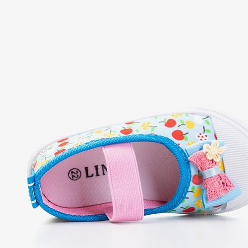 Балетки дитячі блакитні з бантиком Glena - Взуття