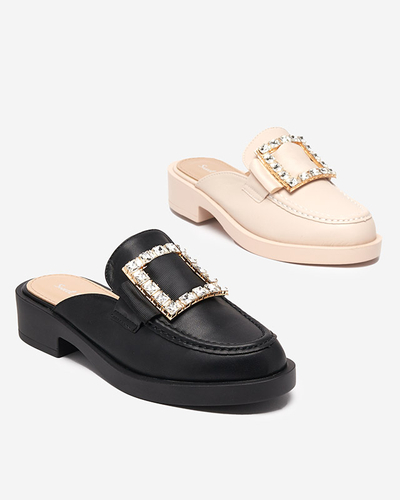 Dámské béžové pantofle a'la loafers Delaqi - Boty