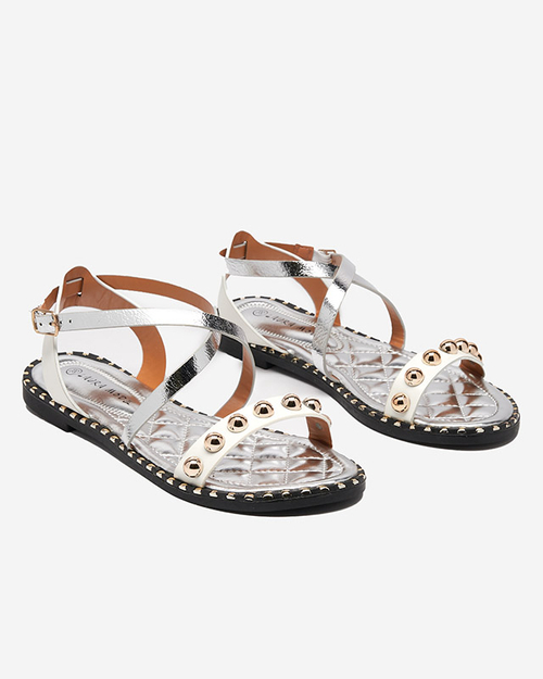 Білі жіночі босоніжки з форсунками від Hanim-Footwear