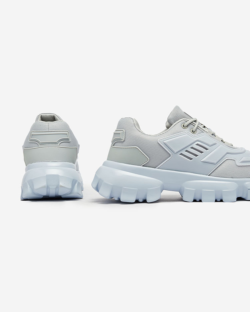 Royalfashion Сіро-сині тканинні спортивні кросівки для чоловіків Lamkim