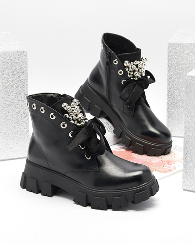 Чоботи жіночі чорні Selpo- Workers Shoes