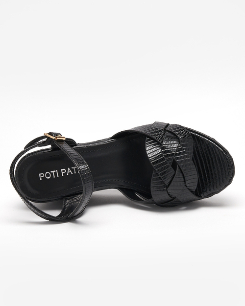 Чорні жіночі босоніжки з екошкіри Flossy - Shoes