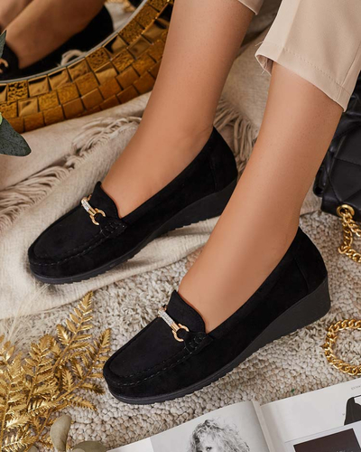 Royalfashion Dámské semišové mokasíny eko Ewo