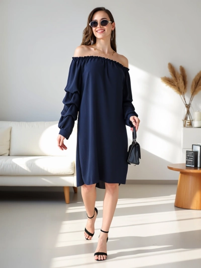 Royalfashion Гладке жіноче плаття а-ля іспанське з воланами