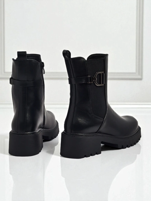 Високі жіночі ботильйони з екошкіри Ovella