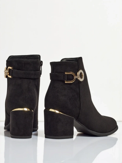 Dámské eko semišové kotníkové boty na sloupku Talrima