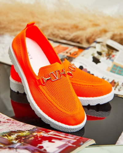 Royalfashion Dámské látkové mokasíny se zlatým zdobením Erticae