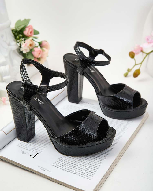 Royalfashion Лаковані жіночі босоніжки на стійці Vagasse