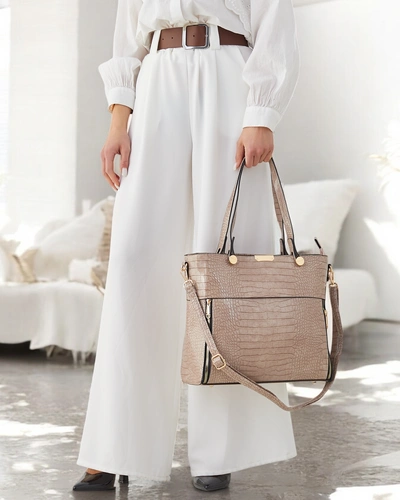 Royalfashion Lakovaná kabelka s embosováním