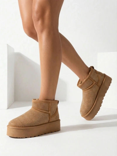 Royalfashion Beige dámské sněhule A'la UGGs Corob