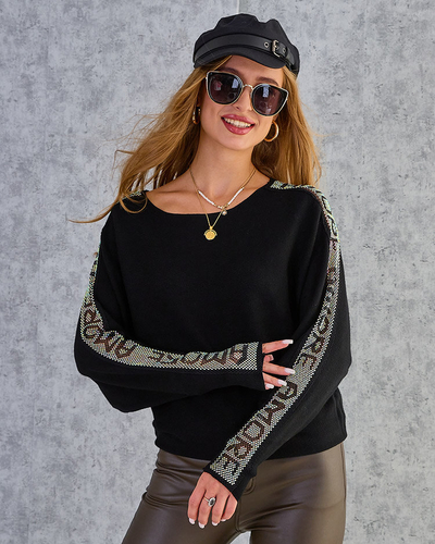 Royalfashion Tenký dámský svetr se zirkony
