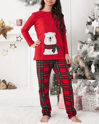 Royalfashion різдвяні бавовняні дитячі піжами з принтом