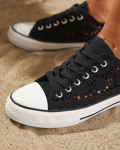 Černé dámské prolamované tenisky Tareni - Obuv