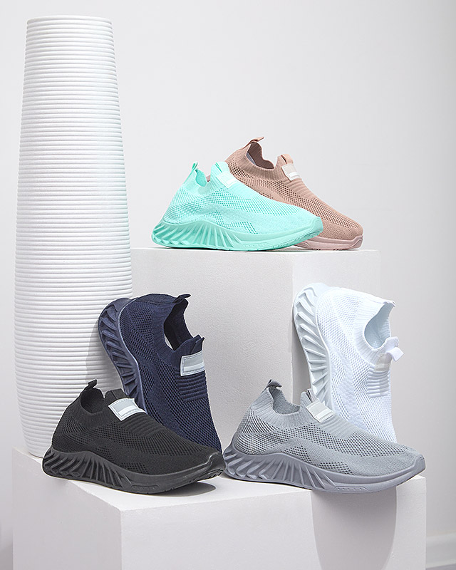 Růžové tkané sportovní boty pro ženy Rozane- Footwear