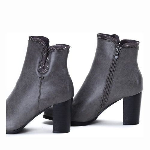 Szare botki na słupku Maddison - Obuwie