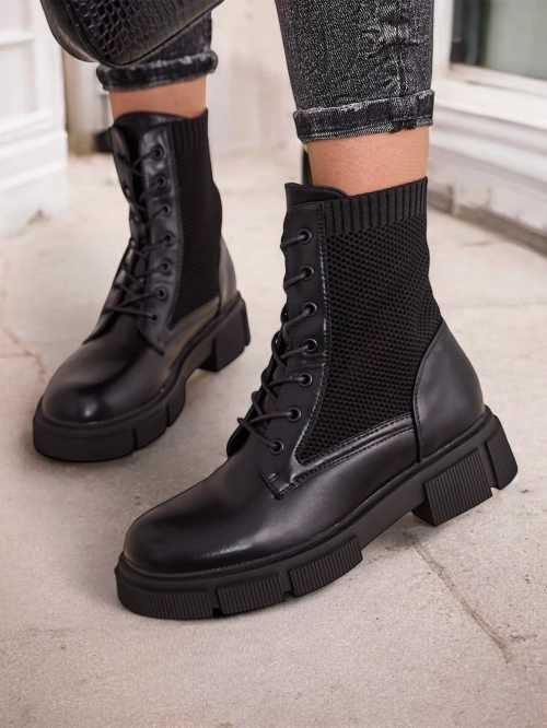 Відкриті жіночі плоскі чоботи до щиколотки Rowic