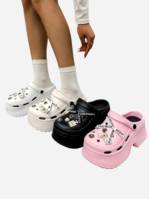 Royalfashion Жіночі гумові сандалі з прикрасами Dellos