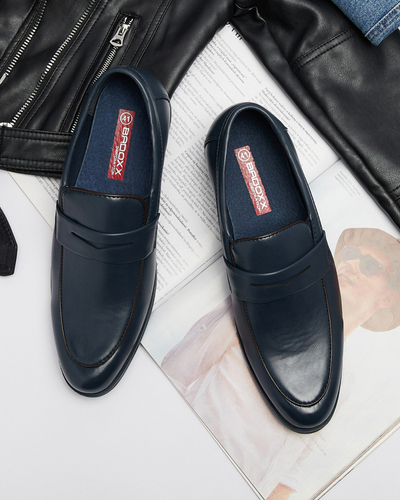 Námořnicky modrá pánská klasická polobotka Jerif - Obuv