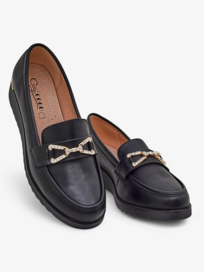 Royalfashion Dámské mokasíny na nízkém klínu Leffo