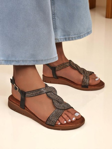 Royalfashion Dámské sandály s ozdobnými pásky Aria Shine