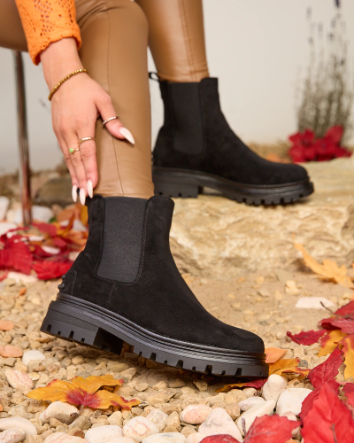 Royalfashion Černé dámské zateplené boty Comfy Walk