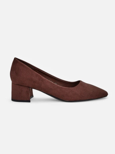 Aurelia Classico – Hnědé dámské semišové lodičky na sloupku 4,5 cm