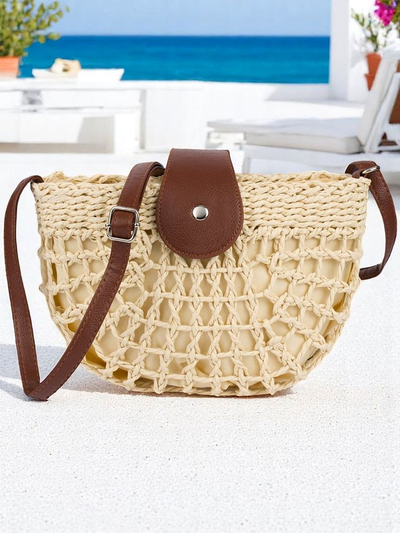 Royalfashion Malá slámová kabelka pro ženy Boho Mini