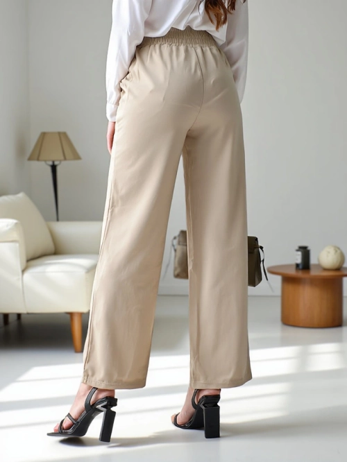 Royalfashion Широкі жіночі штани з декоративною пряжкою