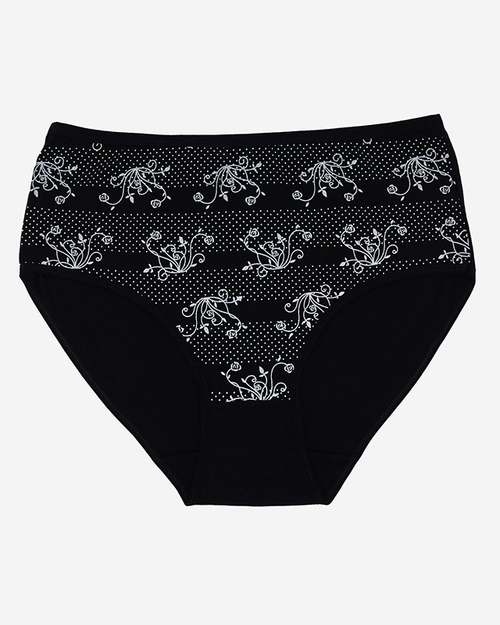 Чорні жіночі трусики з принтом PLUS SIZE