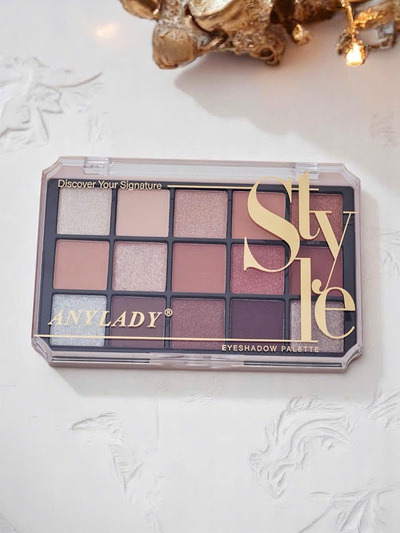 ANYLADY Палетка з 15 тіней для повік з блискітками та матовими відтінками Ruby Glamour