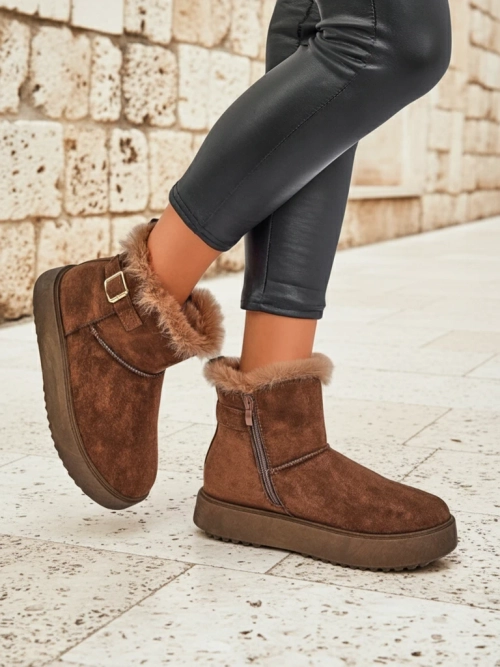 Royalfashion Короткі жіночі черевики a'la снігоходи Winter Crest