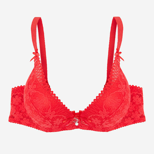 Жіночий червоний бюстгальтер з мереживом - Нижня білизна